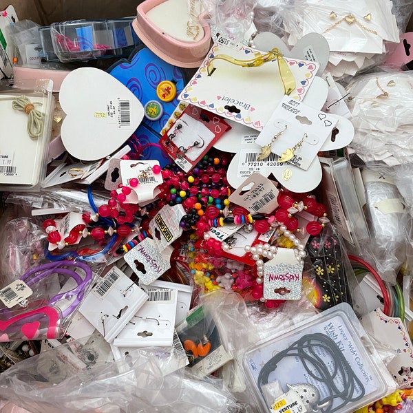 2 lbs of Kids/Teen Costume Jewelry GRAB BAG For Crafting, Repurposing and/or Repair-Mystery Lot