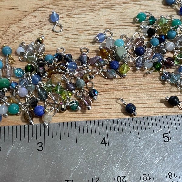 Jewelry Making Lot Of 30 Tiny/Small Bead Drops Grab Bag Glass & Crystals-Mystery Lot