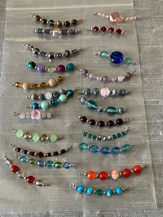 Handmade Beaded Necklace Connectors Grab Bag Gemstone/glass for