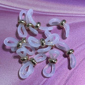 20 Pairs of Frost/Clear Rubber and Goldtone Eye Glass Grips/Eye Glass Holders