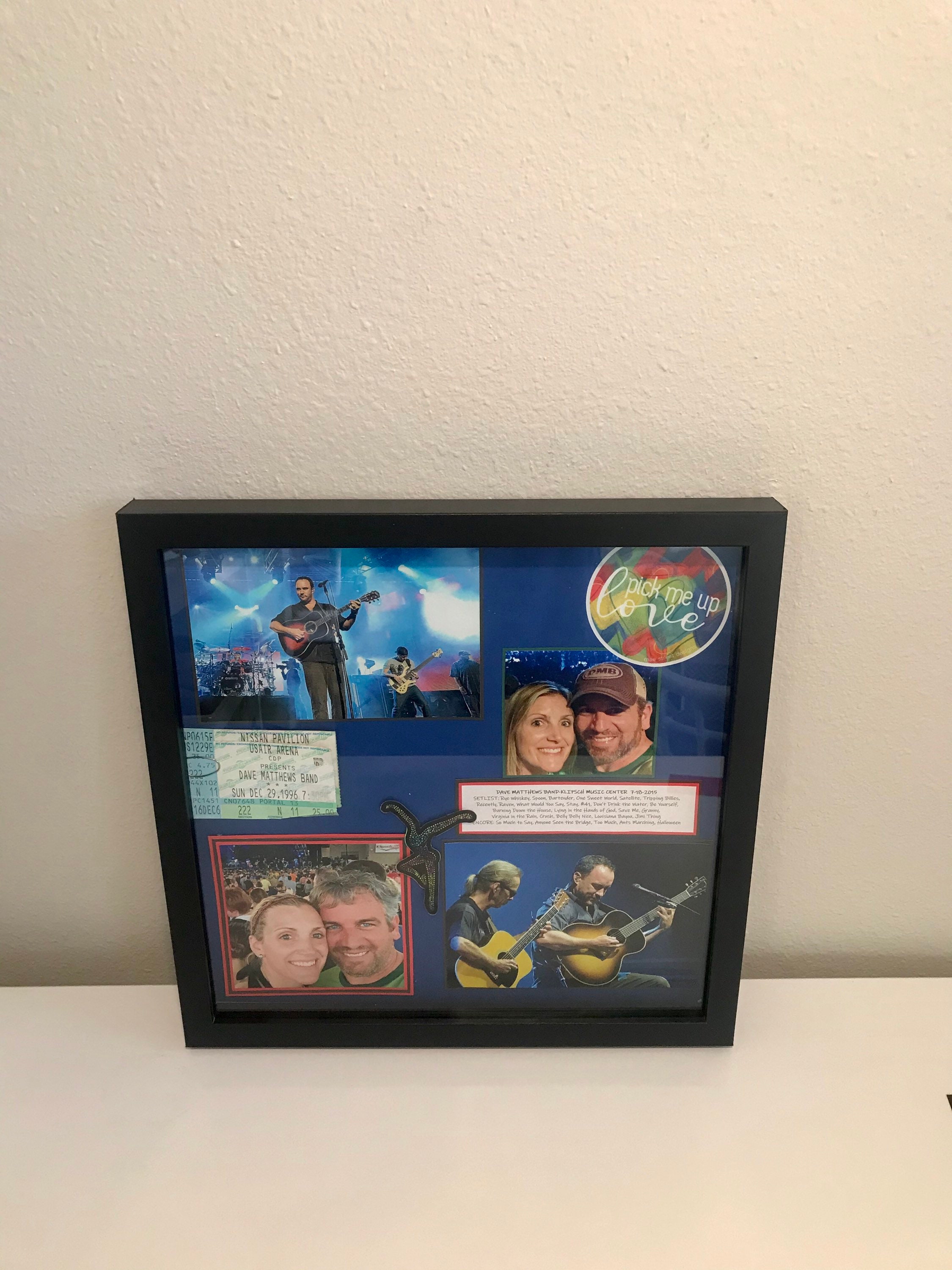 Dave Matthews Band Ticket Stub Display Custom Shadow Box Etsy España