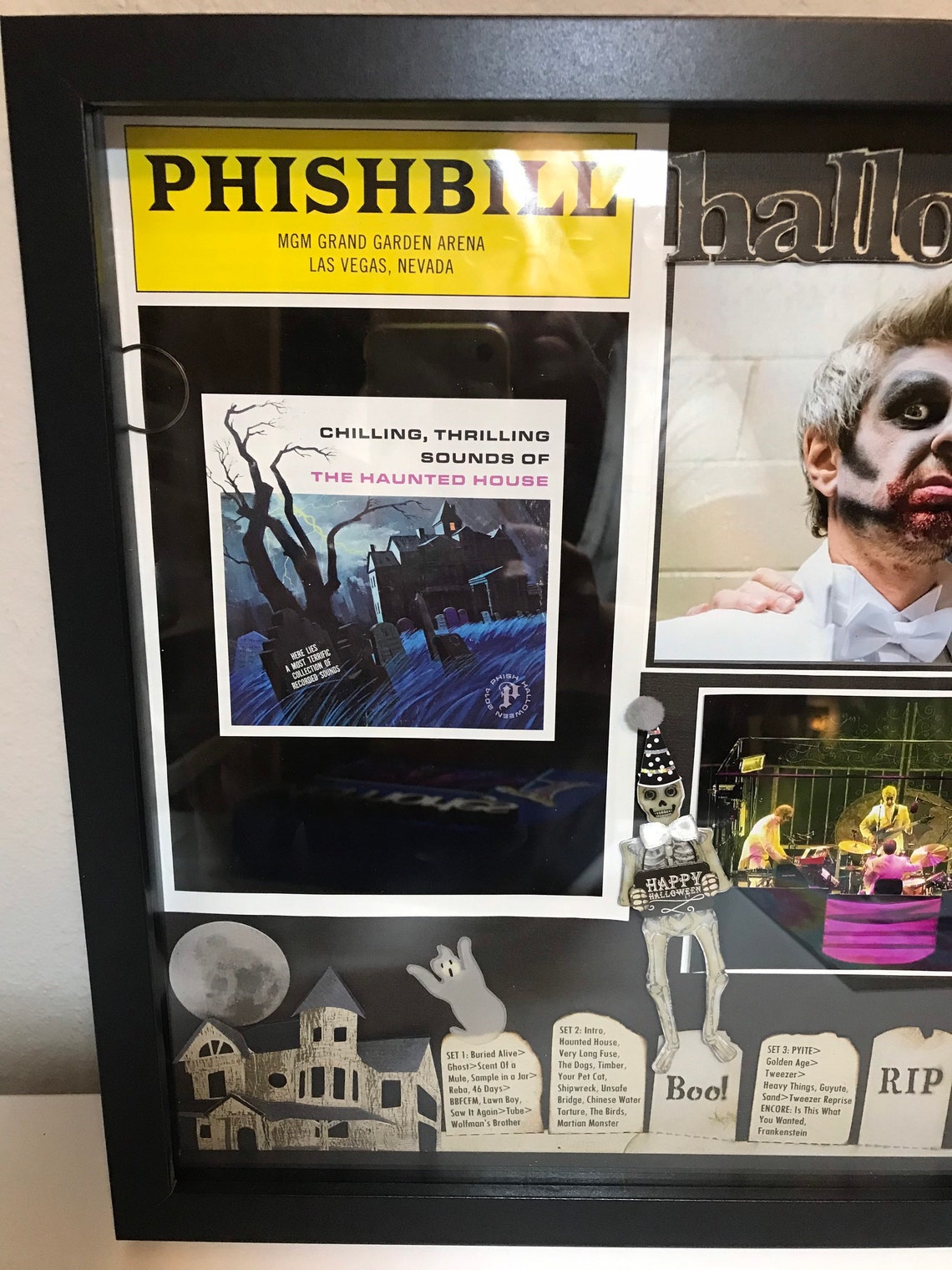 Phish Ticket Stub Display Custom Shadow Box MGM Halloween Live Etsy