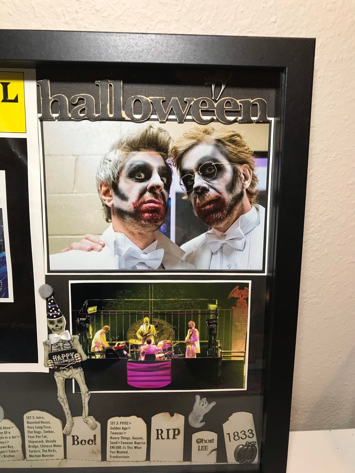 Phish Ticket Stub Display Custom Shadow Box MGM Halloween Live Etsy