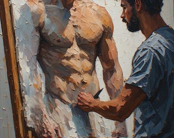 Awakening The Muse - Male Figurative Fine Art Print