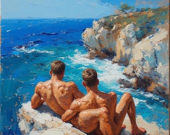 SHARED HORIZON - Male Figurative Fine Art Print