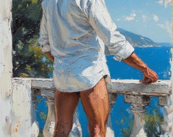 BETWEEN HERE and THERE - Male Figurative Fine Art Print