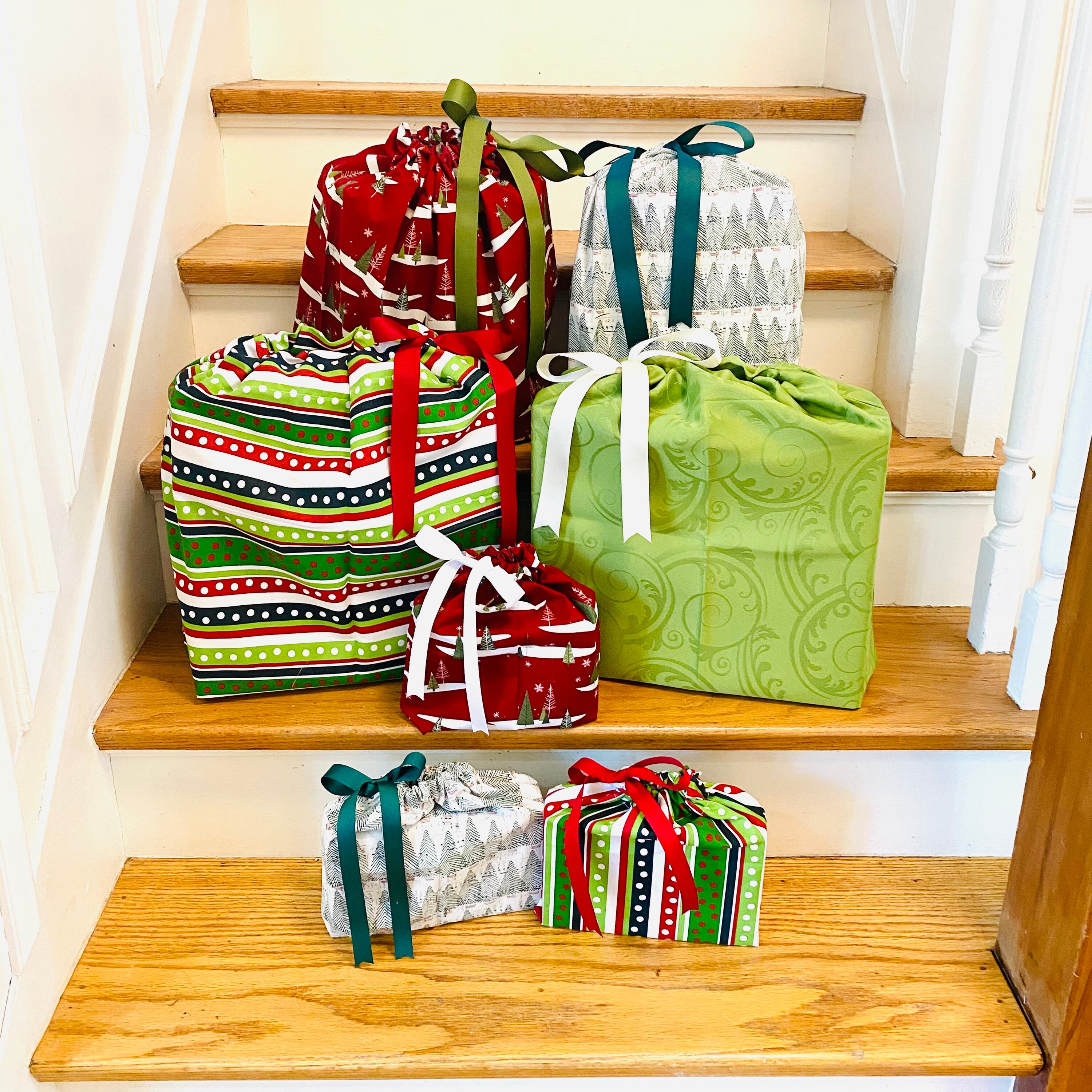 Christmas Reusable Gift Bags Santa Sack Zero Waste Packaging Etsy