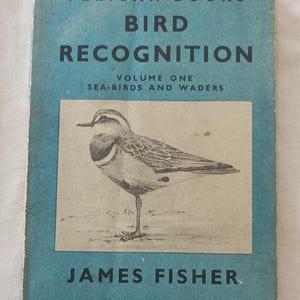 Vogelidentifikation: Band Eins Seevögel und Watvögel von James Fischer Erstausgabe 1947 Britische Inseln Vogelidentifikation mit Karten