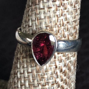 Tourmaline Ring size 5 - Multicolor Tourmaline Ring - Gemstone ring - Sterling silver ring