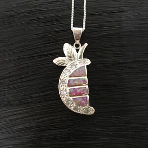 Bella collana Opal in argento sterling - regalo per lei - 18 pollici