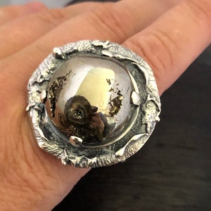 Ammonite Ring - Artisan Fossil Ring - Statement Ring - Unique metal work - Unisex Ring - Gift for Woman - Gift for Man - OOAK