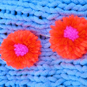 Orange Zinnia Poms