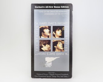 THE BEATLES VHS Tape, &quot;A Hard Day&#39;s Night&quot; Bonus Edition (1964)