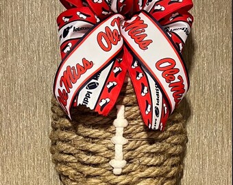 Woven Football Wreath