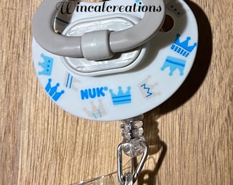 Unique Binky Badge Clips/Reels by WinCalCreations