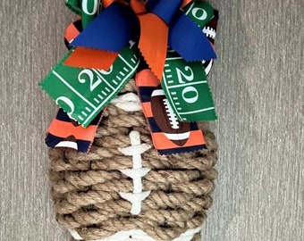 Woven Football Wreath