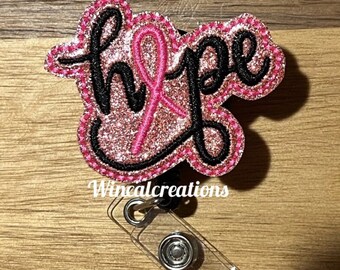Ribbon of Hope: Breast Cancer Awareness Badge Clip for Advocacy and Support"