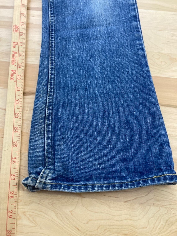 Lee 33x28 vintage 70s boot cut flare retro jeans - image 9