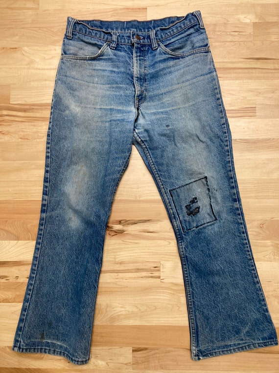 Levis orange tab 646 vintage talon distressed 70s… - image 1