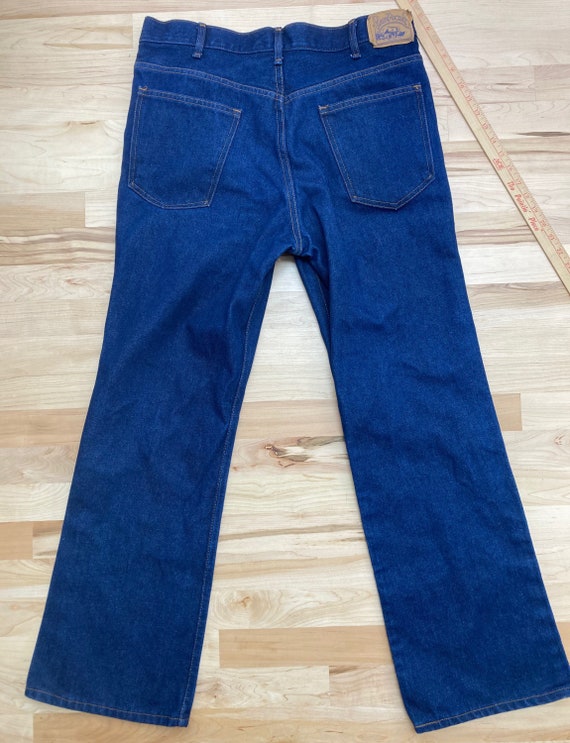 Plain Pocket vintage 70s retro denim jeans - image 2