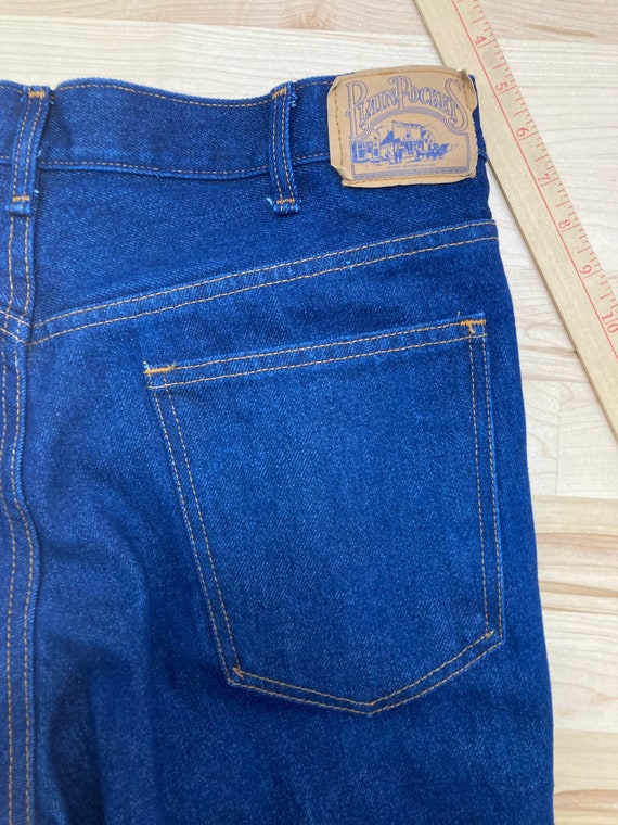 Plain Pocket vintage 70s retro denim jeans - image 4