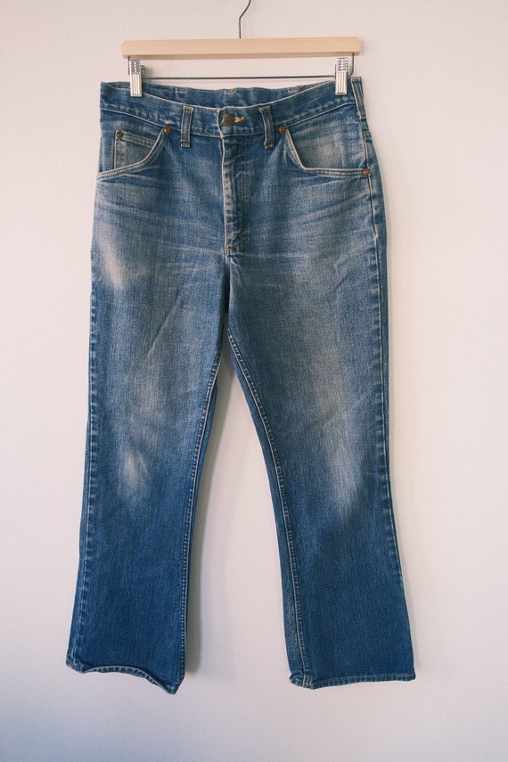 Lee 33x28 vintage 70s boot cut flare retro jeans