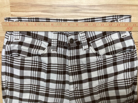 Levis big E 60s vintage plaid patterned flare ret… - image 10