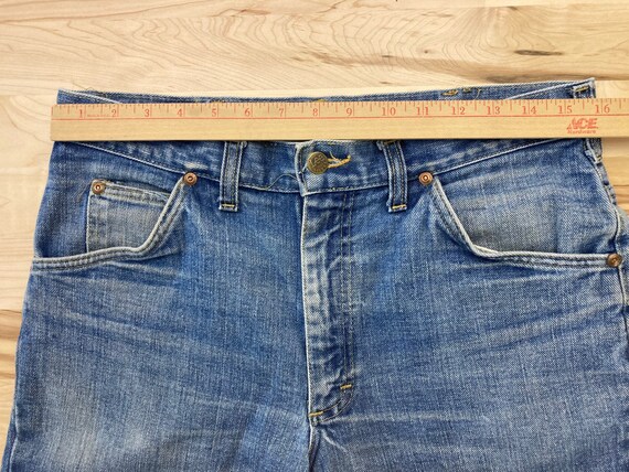 Lee 33x28 vintage 70s boot cut flare retro jeans - image 10