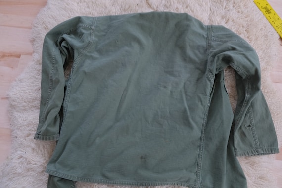 Vintage OG 107 military army green shirt jacket w… - image 3
