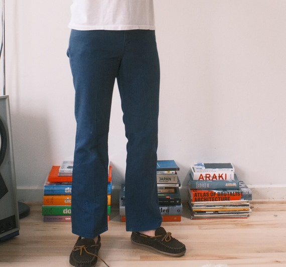 Levis Sta Prest 70s 31x28 Vintage Blue Twill Work Pants - Etsy