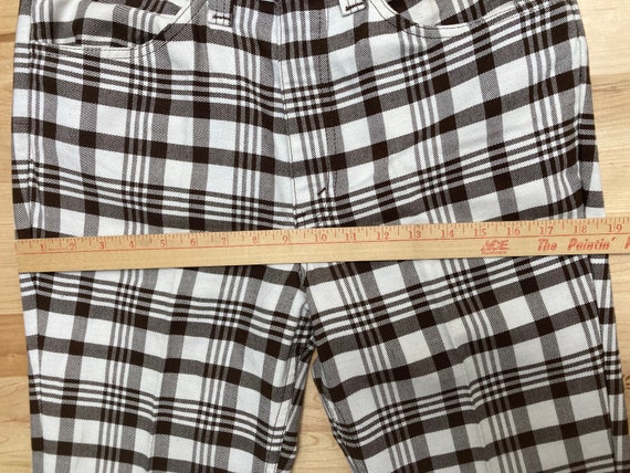 Levis big E 60s vintage plaid patterned flare ret… - image 8