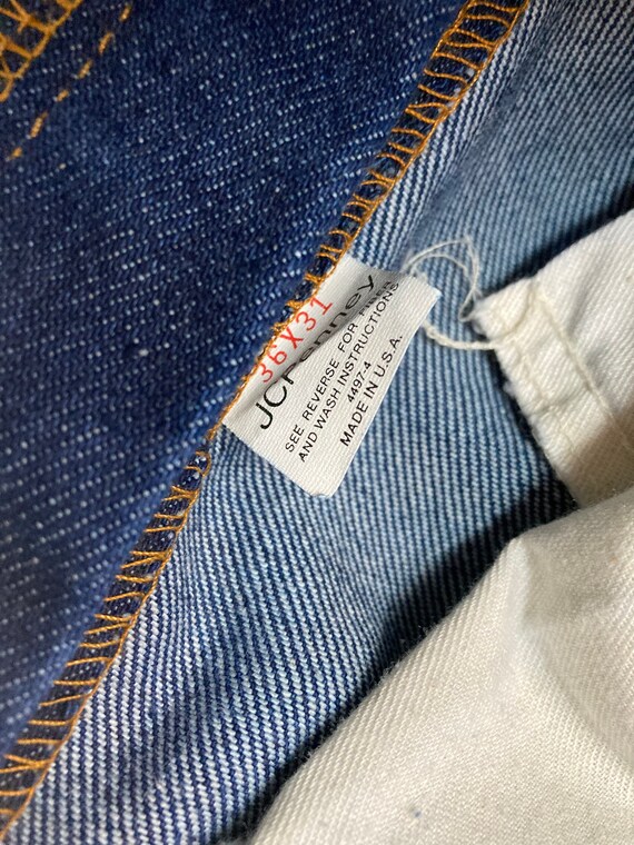 Plain Pocket vintage 70s retro denim jeans - image 3