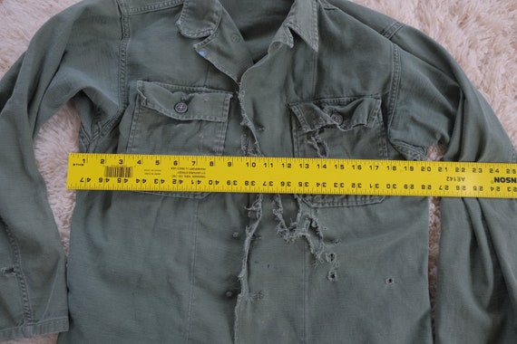 Vintage OG 107 military army green shirt jacket w… - image 7