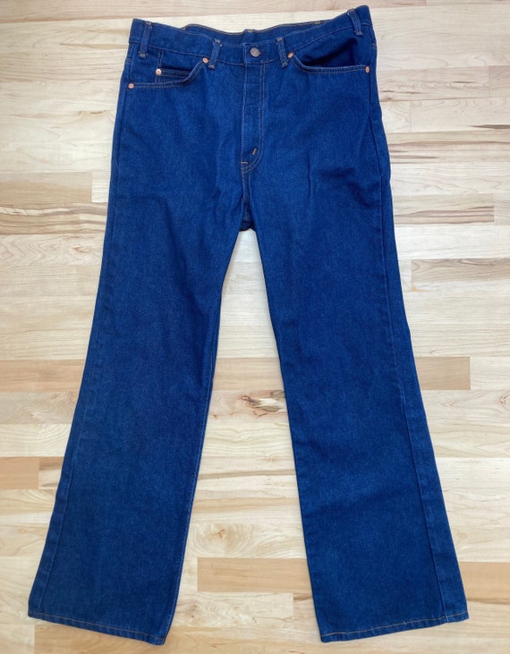 Plain Pocket vintage 70s retro denim jeans - image 1