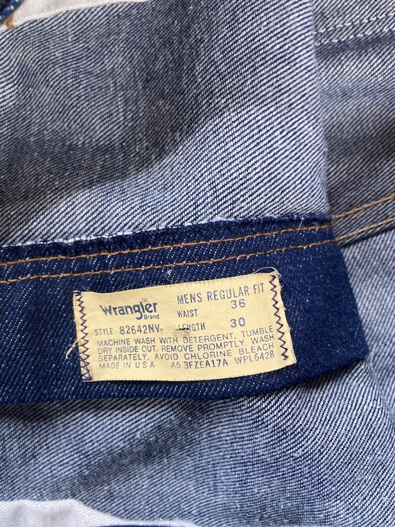 Wrangler 34x27 vintage flared bootcut 70s denim j… - image 3