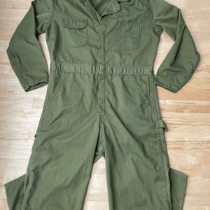 Wrangler Blue Bell vintage green shop work coveralls