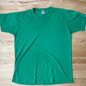 Vintage single stitch Russell athletic retro green t shirt