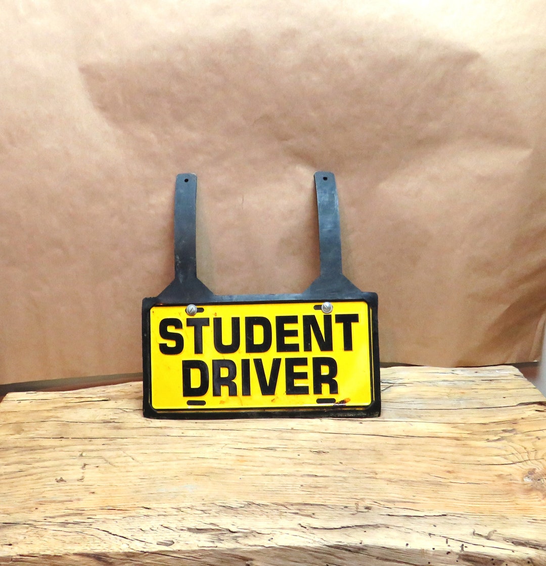 Vintage Student Driver License Plate & Holder / Fast Safe Free Etsy