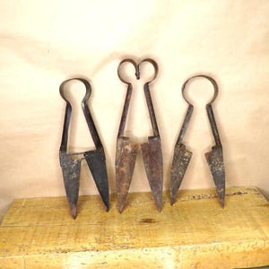 All (3) Sheep Shears / Antique Wool Sheep Metal Shears / Fast Safe Free Shipping