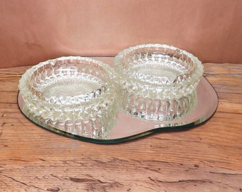 Both Cut Glass Ashtrays / Beautiful Leaded Glass / Fast Safe Free Shipping