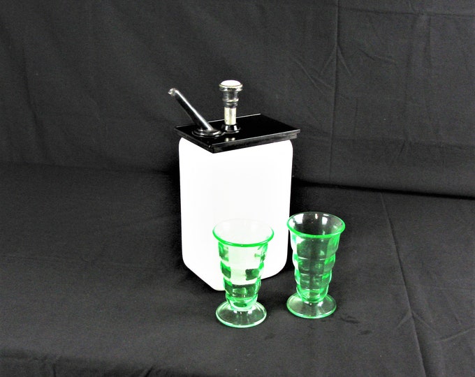Antique Soda Fountain Syrup Pump Dispensers / Heavy Porcelain / Nice Clean / Drug Store Soda