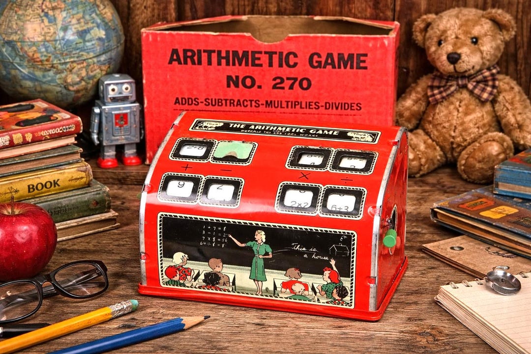 MCM Arithmetic Tin Toy, Game & Box - Etsy