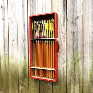 Old Wood Arrows & Wood Carry Case / Amazing Wall Decor / Fast Safe Free Shipping