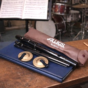 Aulos Flute Recorder No. 8035 & Finger Cymbals