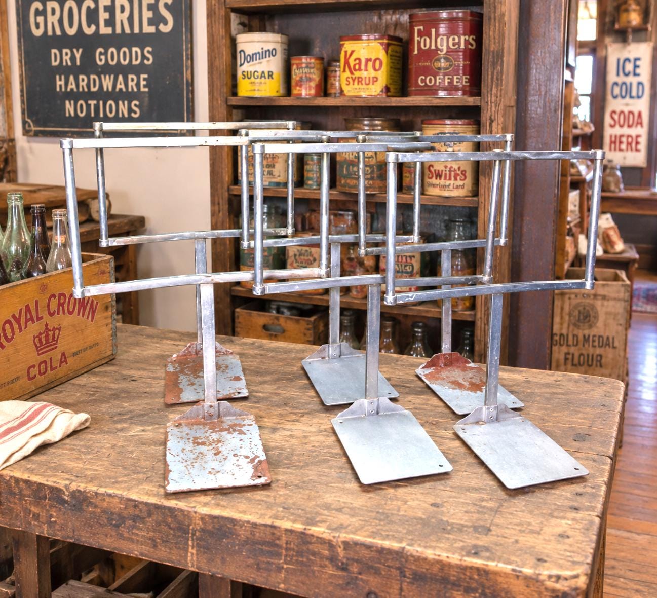 Vintage Metal Store Display Stand - Etsy