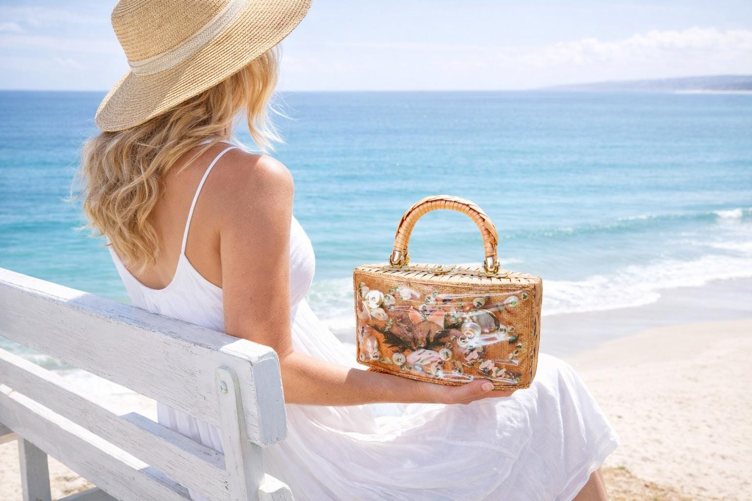 Shell Wicker Purse - Etsy display picture 1
