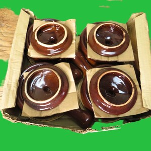 60s NOS Soup W/Covers & Rattan Bases / Fast Safe Free Shipping