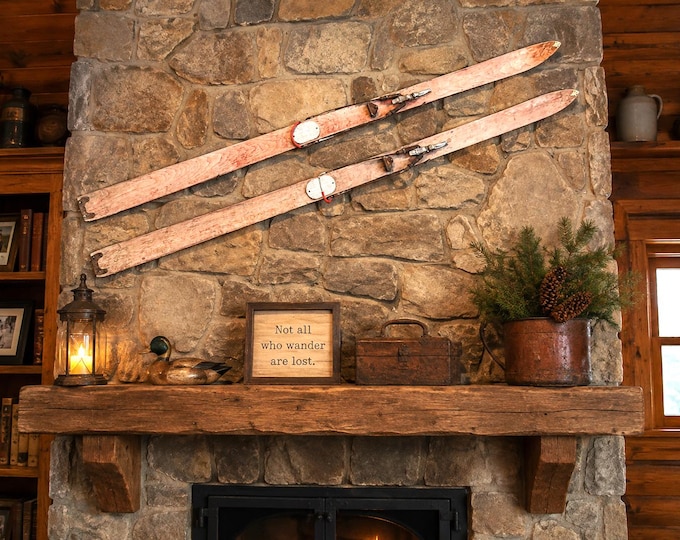 Amazing Primitive Skis,  Snow Skis, Fireplace Decor