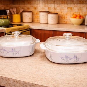 Corning Ware Shadow Iris Casserole Dishes, Set of 2
