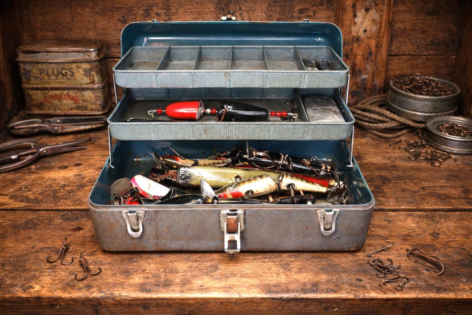 Publicité Imprimée My Buddy Tackle Box - 1954 - Pêche Vintage USA